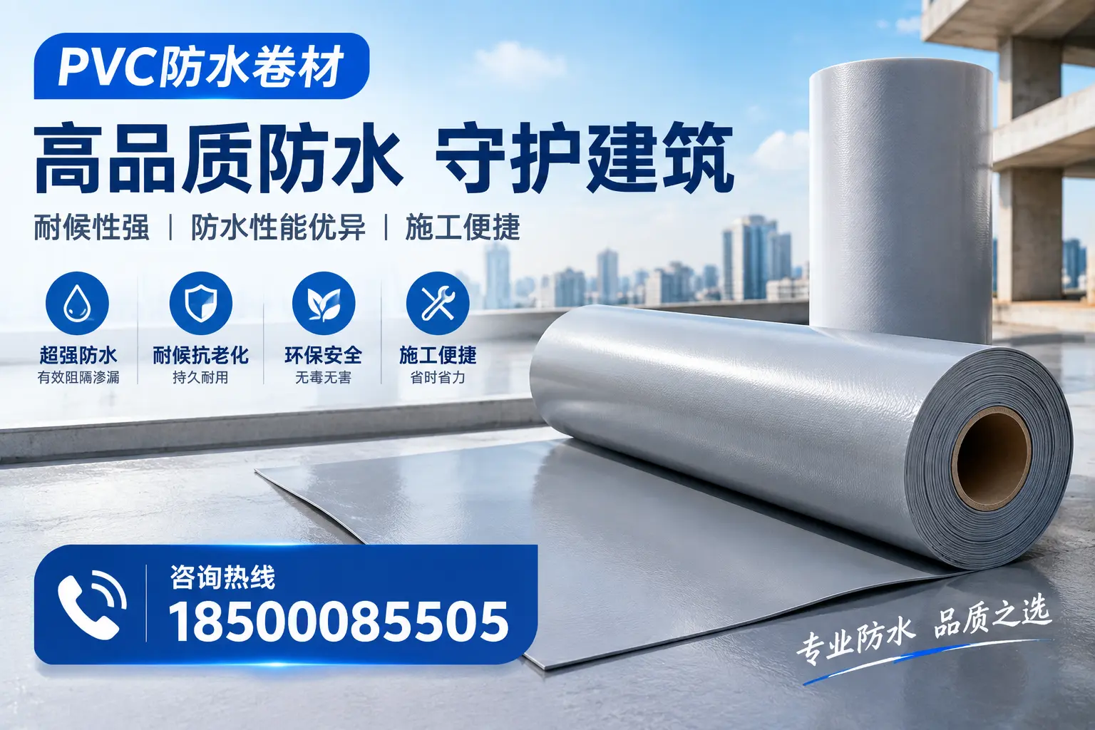 PVC防水卷材的防水效果评测,适合宁德的科学依据